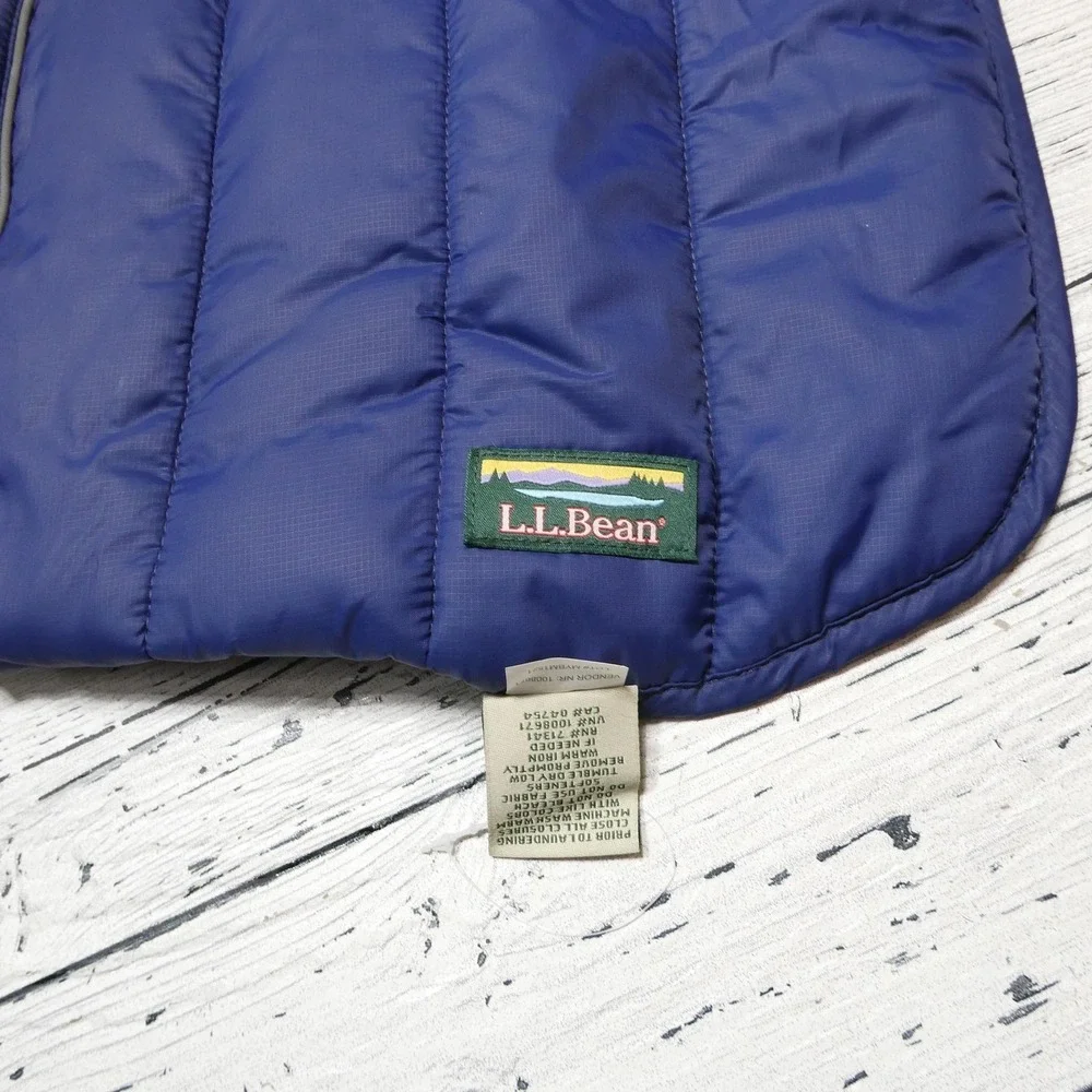L.L.Bean Dog Winter Coat Small S Mountain Classic Parka Blue‎ Orange Warm Puffer
